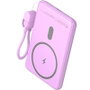 Leotec Power Bank Inalámbrico 5000mAh 20W LEPOWW20W5P Púrpura